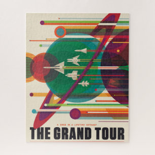 Quebra-cabeça Poster de viagens de espaço retrô - Grande Tour do