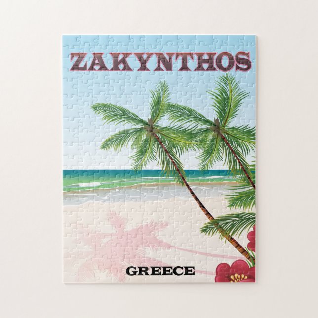 Quebra-cabeça Poster de viagens de Grécia Zakynthos (Vertical)