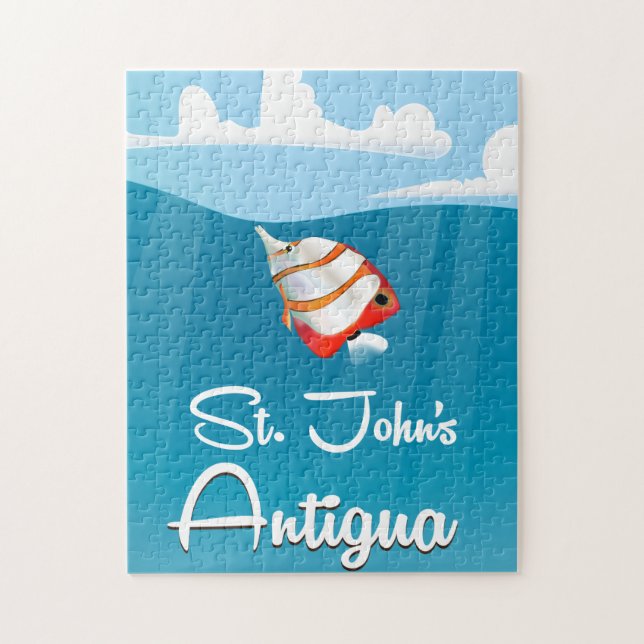 Quebra-cabeça Poster de viagens de John, Antígua e Barbuda (Vertical)