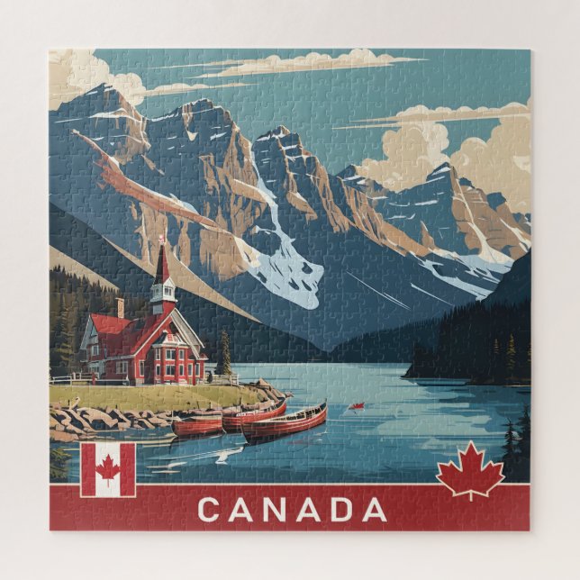 Quebra-cabeça Poster de viagens do Canadá (Vertical)