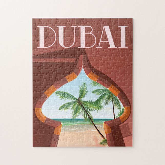 Quebra-cabeça Poster de viagens do Palácio de Dubai (Vertical)