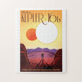 Quebra-cabeça Poster de viagens Futuro da NASA - Relaxe no Keple
