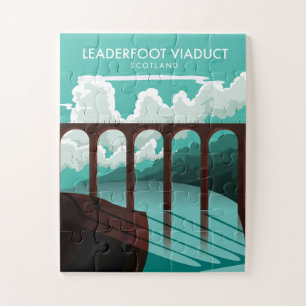 Quebra-cabeça Poster de viagens Leaderfoot Viaduct Scotland