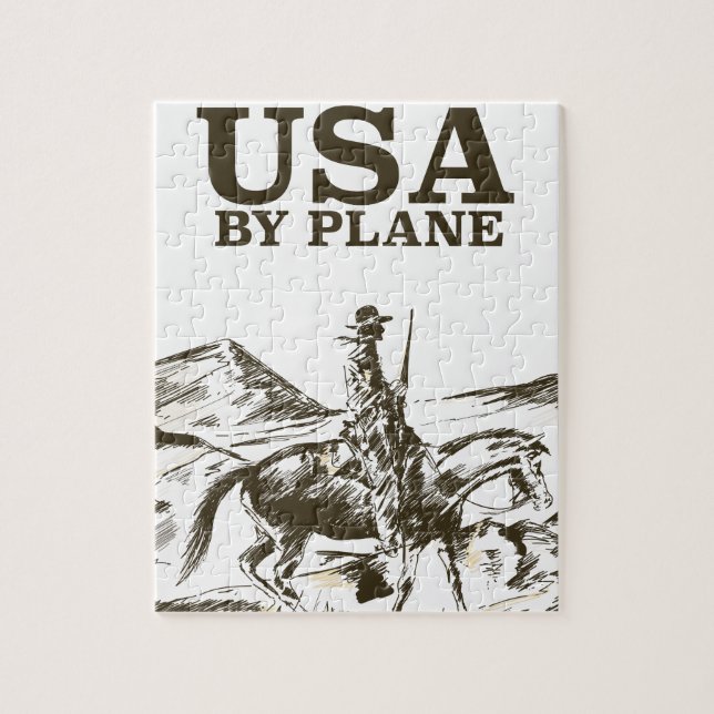 Quebra-cabeça POSTER DE VIAGENS USA Cowboy (Vertical)