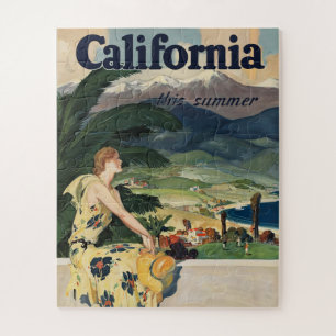 Quebra-cabeça Poster de viagens Vintage California