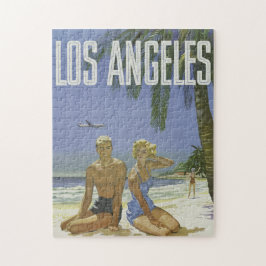 Quebra-cabeça Poster de viagens Vintage Los Angeles