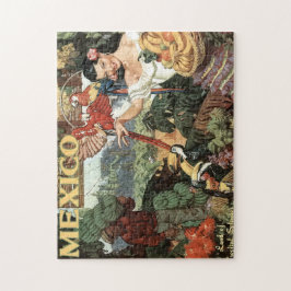 Quebra-cabeça Poster de viagens Vintage Mexico