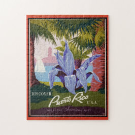 Quebra-cabeça Poster de viagens Vintage Porto Rico