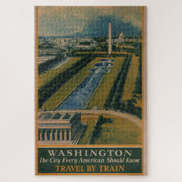 Quebra-cabeça Poster de viagens Vintage Washington DC