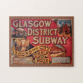 Quebra-cabeça Poster do metrô Vintage Glasgow City