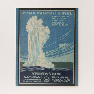 Quebra-cabeça Poster vintage de Parque Justo de Yellowstone