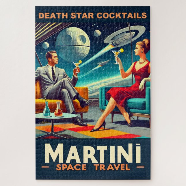 Quebra-cabeça Posteres de viagens Espaciais Martini Coquetéis da (Vertical)
