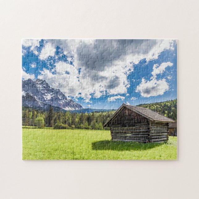 Quebra-cabeça Posto Zugspitze Alm Panorama Garmisch-Partenkirche (Horizontal)