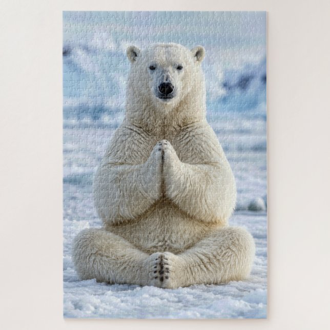 Quebra-cabeça Postura de Yoga do Urso Polar (Vertical)