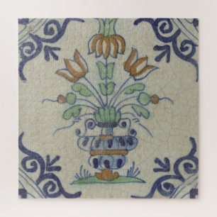 Quebra-cabeça Pote De Flor Antiquado Com Azulejo Delft