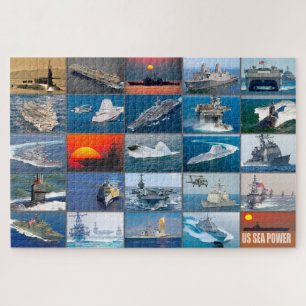 Quebra-cabeça POTÊNCIA MARÍTIMA DOS EUA - Navios Navais dos EUA