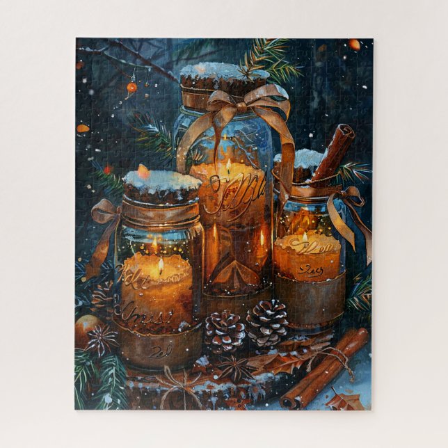 Quebra-cabeça Potes de Velas de Mason Enigma (Vertical)