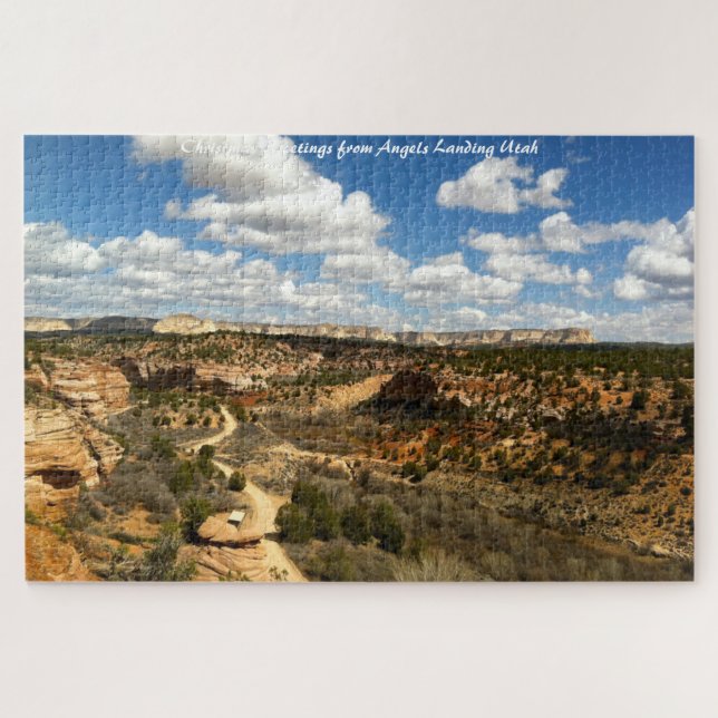 Quebra-cabeça Pouso dos Anjos Utah. Saudações de Natal (Horizontal)