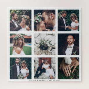 Quebra-cabeça Praça de Fotos de Casamento de Colagem Personaliz