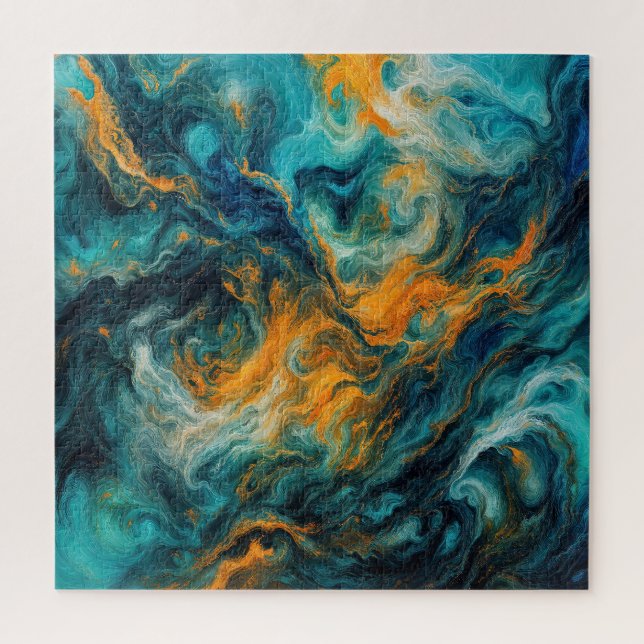 Quebra-cabeça Praça do Oceano Cósmico - Abstrato colorido (Vertical)