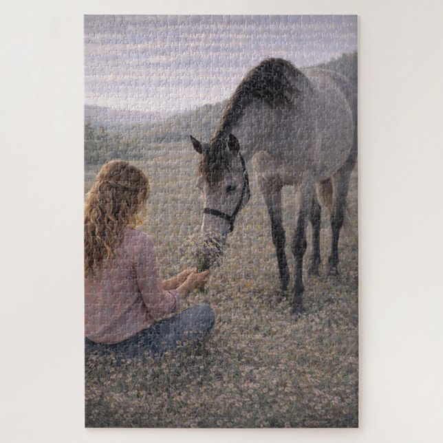 Quebra-cabeça Prado Suave | Arte de Cavalo | Puzzle (Vertical)