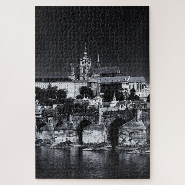 Quebra-cabeça Praga, Charles Bridge & Castle / Czechia (Vertical)