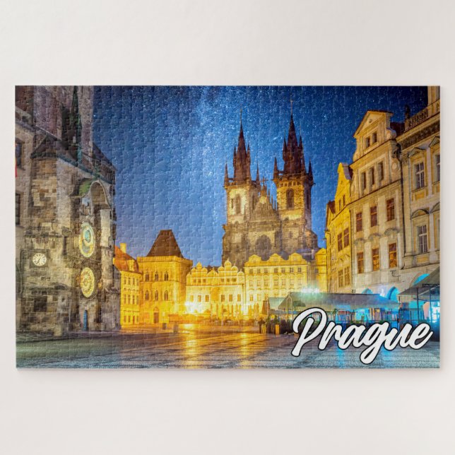 Quebra-cabeça Praga histórica, República Checa (Horizontal)