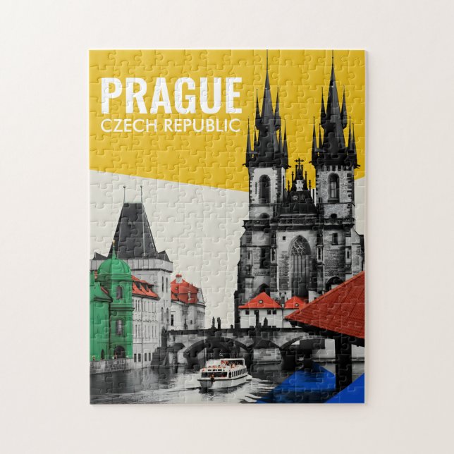 Quebra-cabeça Praga República Tcheca Paisagem da Cidade Velha Co (Vertical)
