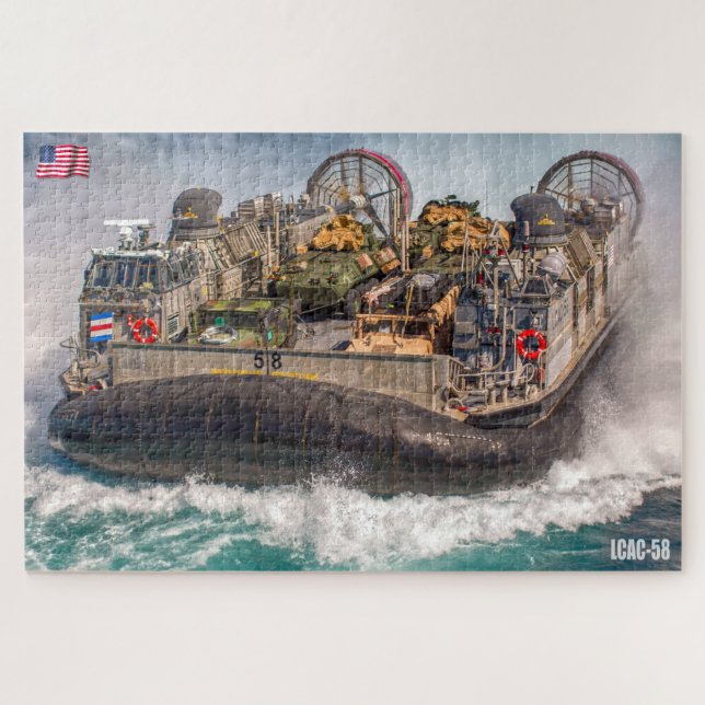 Quebra-cabeça PRAIA ASSAULT - LCAC 58 (20 x 30 POLEGADAS) (Horizontal)