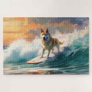 Quebra-cabeça Praia de Akita Pintura de Surfe