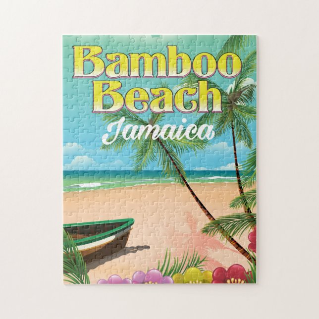 Quebra-cabeça Praia de Bambu Jamaica (Vertical)