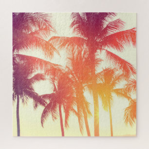 Quebra-cabeça Praia de Coconut: Vintage Tropical Warmth.