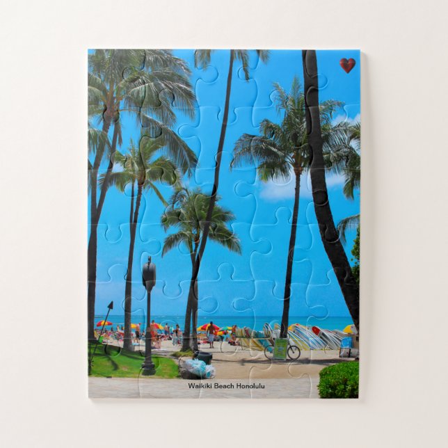Quebra-cabeça Praia de Waikiki Honolulu (Vertical)