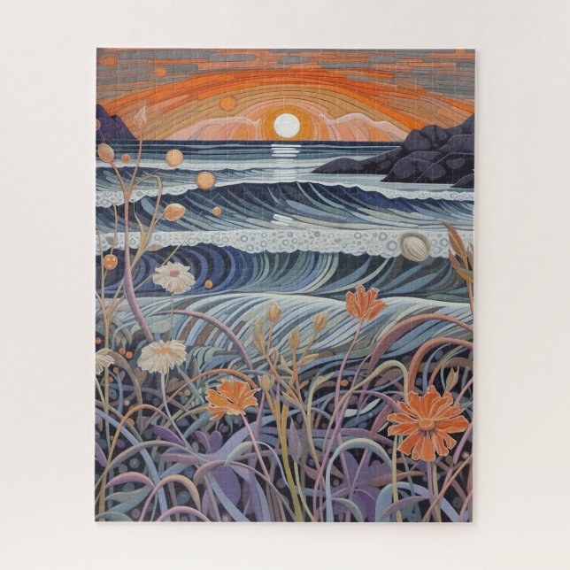 Quebra-cabeça praia de Wildflower (Vertical)