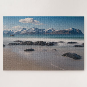 Quebra-cabeça Praia do Lofoten Vikten da Noruega