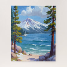 Praia Sand Harbor Lake Tahoe Pintura