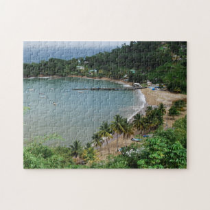 Quebra-cabeça Praia Tropical Trinidad e Tobago.