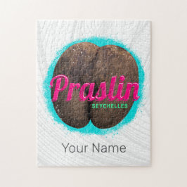 Quebra-cabeça Praslin Seychelles Oceano Índico Vintage Souvenir