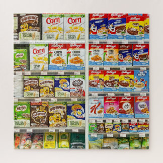 Quebra-cabeça Prateleiras de Cereais Bangkok: Foodland Editorial