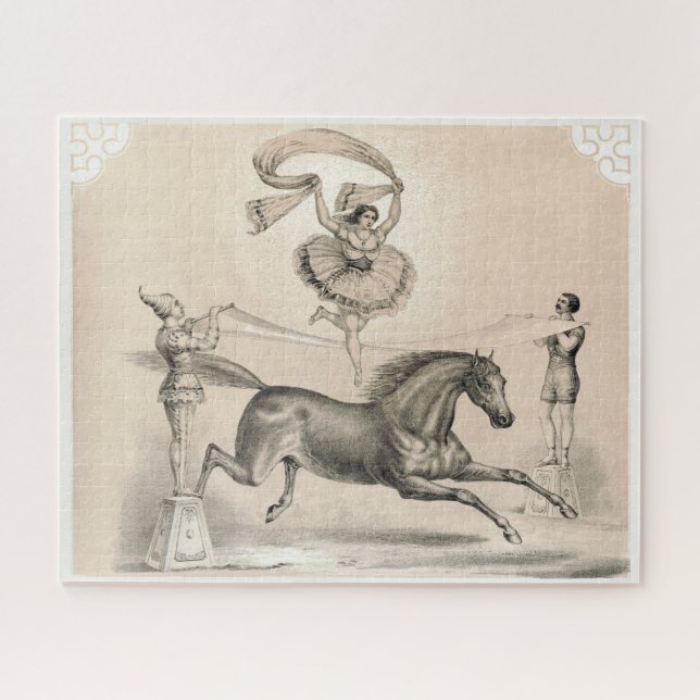 Quebra-cabeça Prédio De Circo Pulando Sobre Uma Fita Grande (Horizontal)