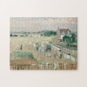 Quebra-cabeça Prendendo a roupa para secar   Berthe Morisot