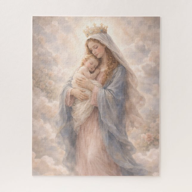 Quebra-cabeça Presente de Amor Incondicional e Fé da Beleza da M (Vertical)