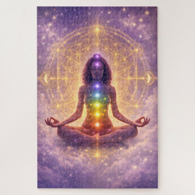 Quebra-cabeça Presente de Arte Espiritual de Puzzle de Meditação (Vertical)