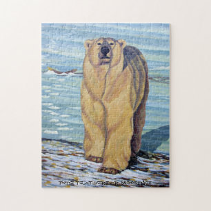 Quebra-cabeça Presente de arte personalizada do Urso Polar Quebr