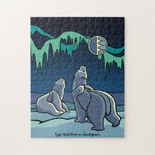 Quebra-cabeça Presente de arte personalizada do Urso Polar Quebr
