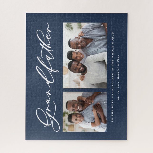 Quebra-cabeça Presente de avô de multi-roteiro mínimo moderno (Vertical)