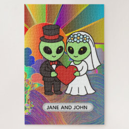 Quebra-cabeça Presente de Casamento de Alien Divertido para Cria