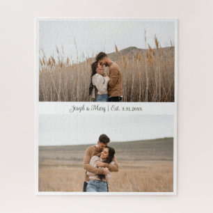Quebra-cabeça Presente de Casamento Personalizado para Casal com