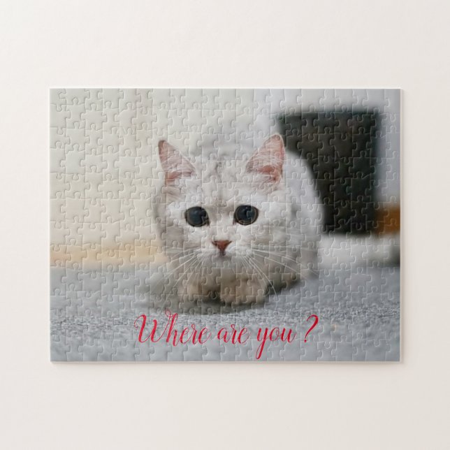 Quebra-cabeça Presente de Design de Gato Popular (Horizontal)