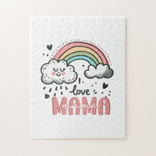 Quebra-cabeça Presente de dia de as mães Eu Amo Mamãe